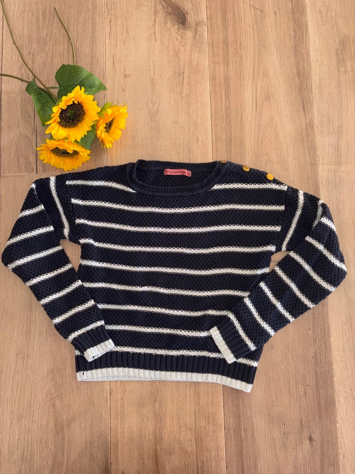 Pull bleu marine et blanc FPC taille 10 ans